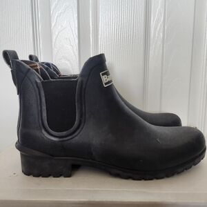 Barbour Black Chelsea Rain Boots